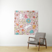 Tenture Motif impeccable avec lapins (En situation (horizontale))