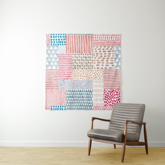 Tenture Motif impeccable en style patchwork. D simple (En situation)