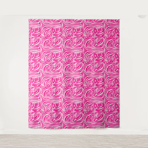 Tenture Motif imprimé zèbre rose