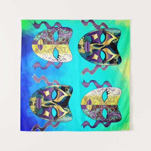 Tenture Motif italien du Masque de Carnaval vénitien (Devant (Horizontal))