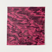 Tenture Motif Liquide Ondulé Rose Foncé (Devant)