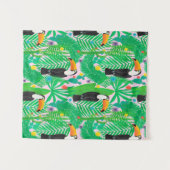 Tenture Motif lumineux tropical transparent dessiné à la m (Devant (Horizontal))