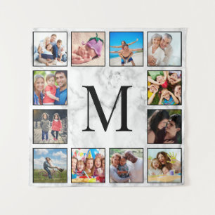 Tenture Motif Marbre blanc en pierre