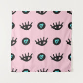 Tenture Motif mignon filé sans couture avec yeux de gribou (Devant)