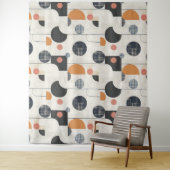 Tenture Motif moderne du milieu du siècle (En situation)