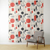 Tenture Motif moderne du milieu du siècle (En situation)