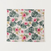 Tenture Motif Monstera et Hibiscus (Devant (Horizontal))