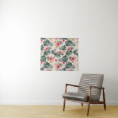 Tenture Motif Monstera et Hibiscus (En situation (horizontale))