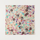 Tenture Motif motif de caniche sans couture. Poignée b (Devant)