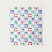 Tenture Motif nautique coloré (Devant)