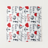 Tenture Motif nautique sans voile (Devant (Horizontal))