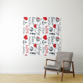 Tenture Motif nautique sans voile (En situation (horizontale))