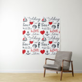 Tenture Motif nautique sans voile (En situation)