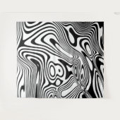Tenture Motif noir et Marbre blanc (Devant (Horizontal))