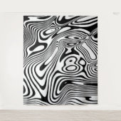 Tenture Motif noir et Marbre blanc (Devant)