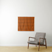 Tenture Motif Orange Brown Diamond Checker (En situation (horizontale))
