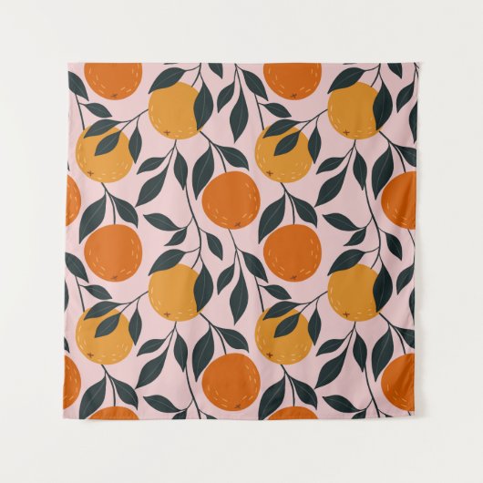 Tenture Motif orange vibrant (Devant)