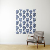 Tenture Motif Paisley Bleu (En situation)