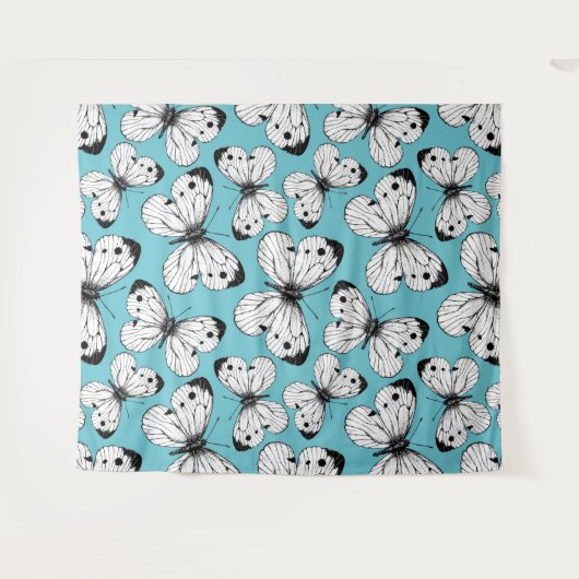 Tenture Motif papillon de choux (Devant (Horizontal))