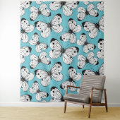 Tenture Motif papillon de choux (En situation)