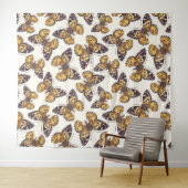 Tenture Motif papillon de femme peinte (En situation (horizontale))