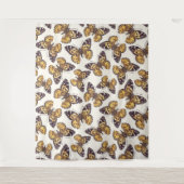 Tenture Motif papillon de femme peinte (Devant)