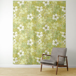 Tenture Motif Pastel vert et jaune