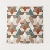 Tenture Motif patchwork sans couture avec des étoiles. fon (Devant (Horizontal))