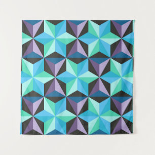 Tenture Motif patchwork sans couture avec des étoiles. Géo