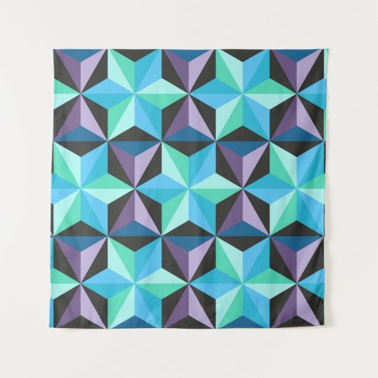 Tenture Motif patchwork sans couture avec des étoiles. Géo (Devant)