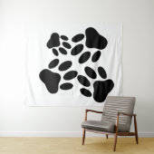 Tenture Motif Pawprint de chien (En situation (horizontale))