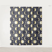 Tenture Motif Phases de lune céleste (Devant)