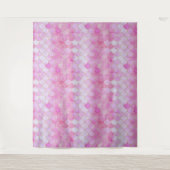 Tenture Motif Pink Pastel & Gold Shimmer Mermaid (Devant)