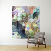 Tenture Motif polygonal en marbre (En situation)