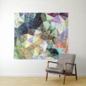 Tenture Motif polygonal en marbre (En situation (horizontale))