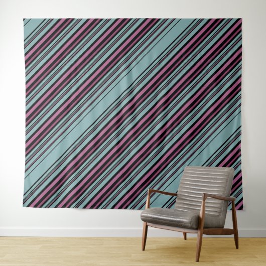 Tenture Motif rayé gris foncé (En situation (horizontale))