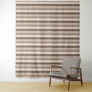 Tenture Motif rayé tons terre neutres Design