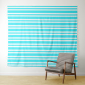 Tenture Motif Rayures Bleu Blanc (En situation (horizontale))