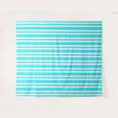 Tenture Motif Rayures Bleu Blanc (Devant (Horizontal))