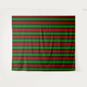 Tenture Motif rayures noir rouge vert (Devant (Horizontal))