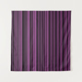Tenture Motif Rayures Noir Violet (Devant (Horizontal))