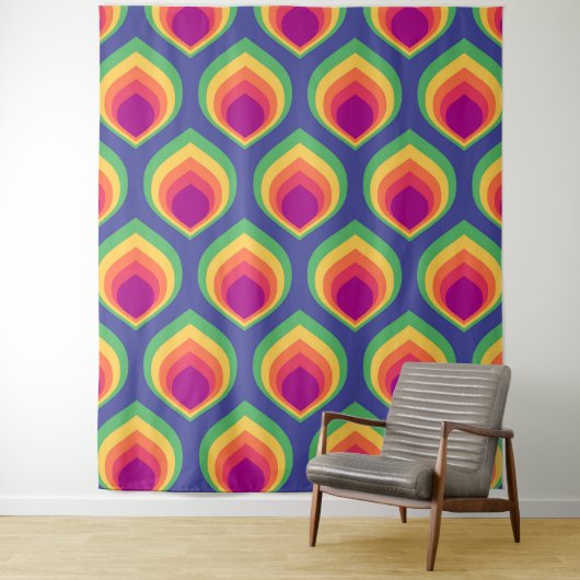 Tenture Motif Retro Mod (En situation)