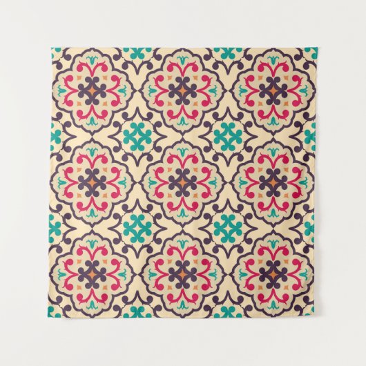 Tenture Motif rétro : papier peint, design textile (Devant)
