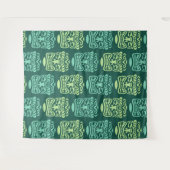 Tenture Motif Retro Tiki (Devant (Horizontal))