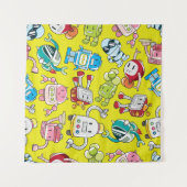 Tenture motif robot transparent (Devant (Horizontal))