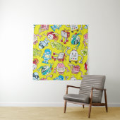 Tenture motif robot transparent (En situation)