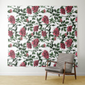 Tenture motif rose (En situation (horizontale))