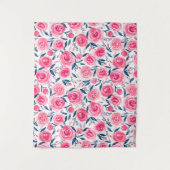Tenture Motif Rose d'aquarelle rose (Devant)