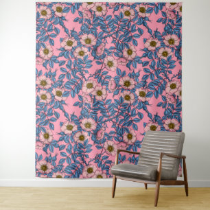 Tenture Motif rose de chien