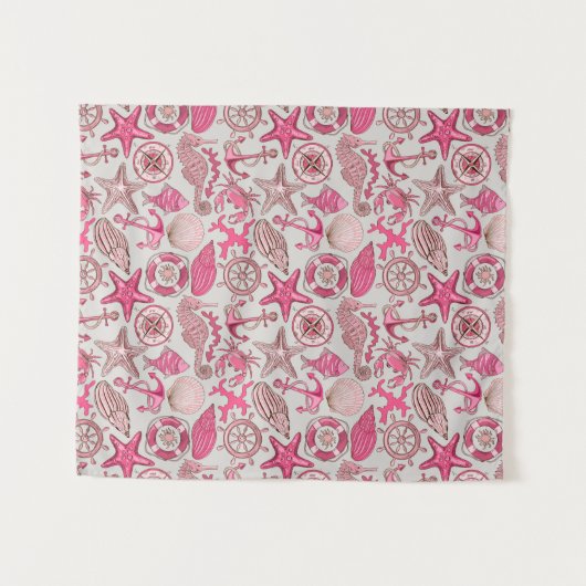 Tenture Motif rose de mer (Devant (Horizontal))